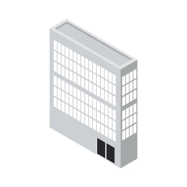 Building City Facade Isometric Icon — Stockový vektor