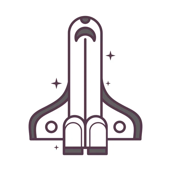 Space Spacecraft Explore Cartoon Icon — 스톡 벡터