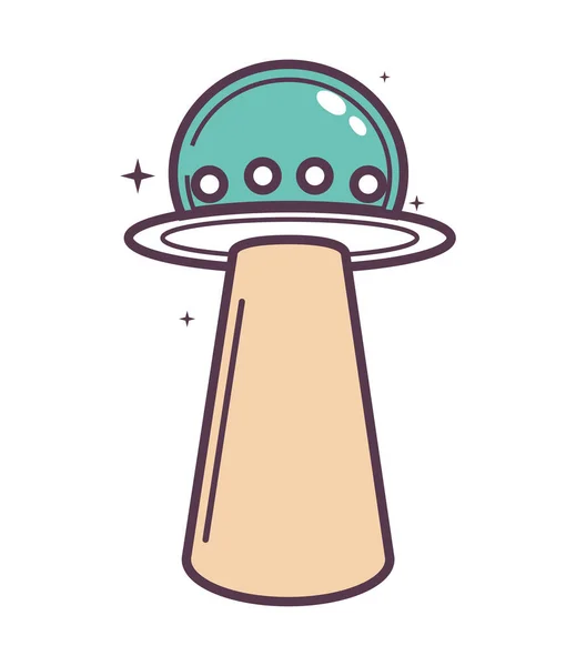 Ufo Ship Space Cartoon Icon — Image vectorielle