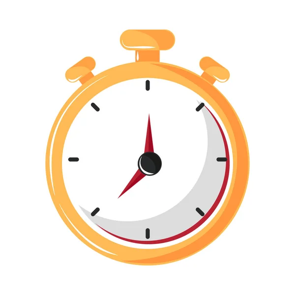 Timer Chronometer Icon Isolated Flat — Stock Vector