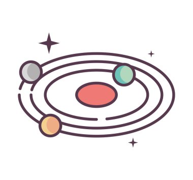 uzay güneş sistemi çizgi film simgesi