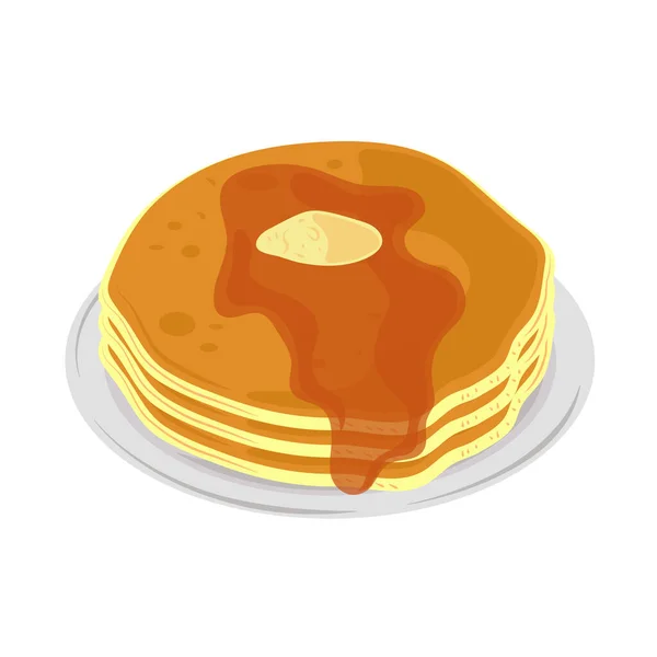 Breakfast Pancakes Syrup Icon — Stock Vector