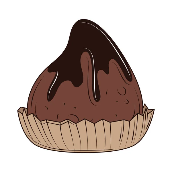 Chocolate Candy Cocoa Icon Isolated — стоковый вектор