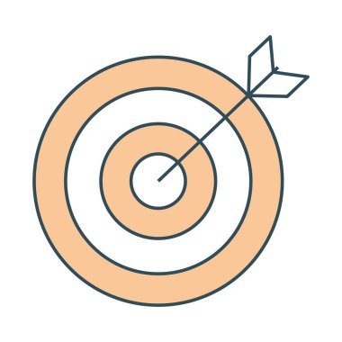 Pazarlama hedef simgesi izole edildi, karalama