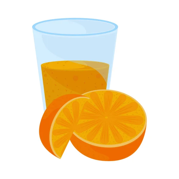 Breakfast Juice Orange Isolated Icon — Image vectorielle
