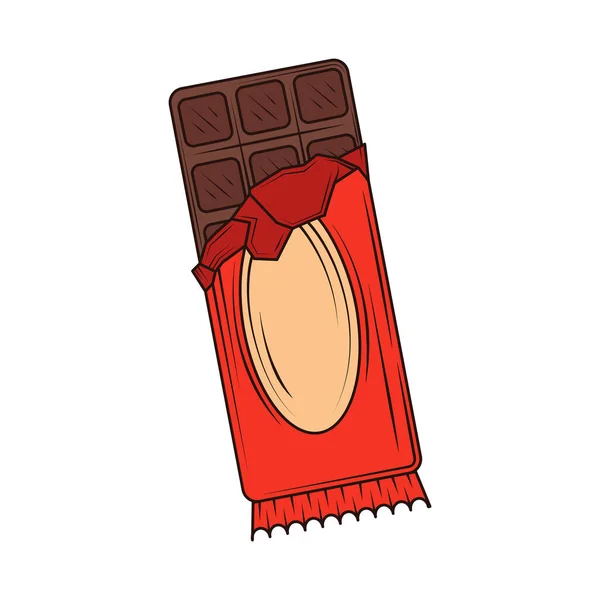 Cacao Chocolade Bar Snoep Pictogram — Stockvector