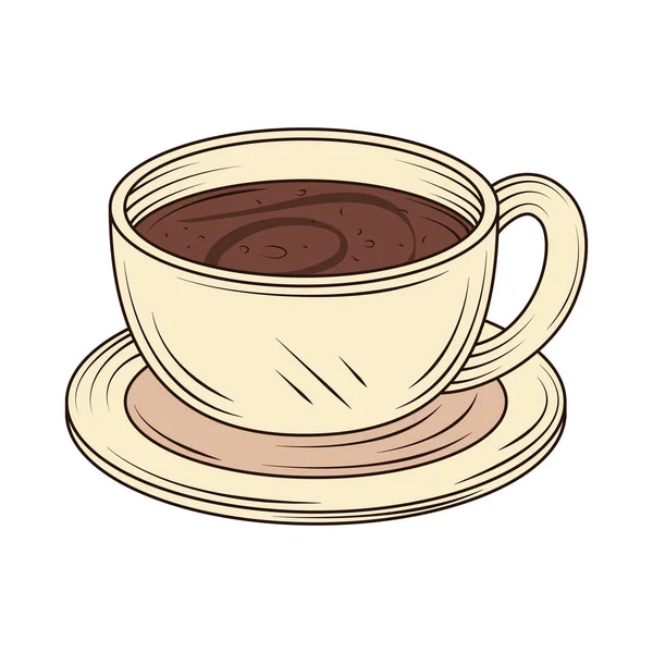 Cup Cocoa Icon Isolated — Vetor de Stock