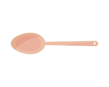 wooden spoon kitchen icon isolated
