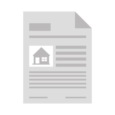 real estate contract icon isolated