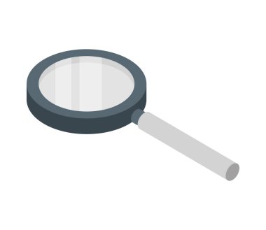 magnifying glass icon isolated isometric