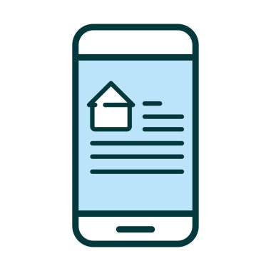 real estate app mobile icon isolated