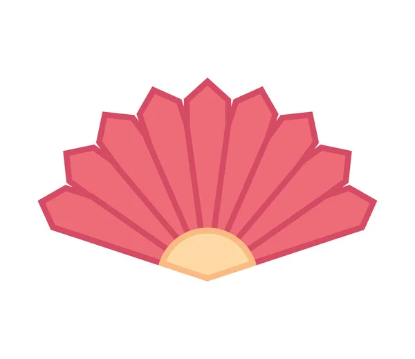Traditional Asian Hand Fan Icon Isolated —  Vetores de Stock