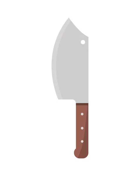 Meat Cleaver Knife Icon Isolated — Stockvektor