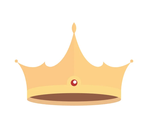 Queen Golden Crown Icon Isolated — Stock Vector