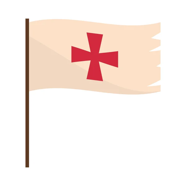 Columbus Day Flag Icon Isolated — ストックベクタ