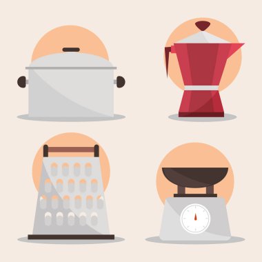 kitchen utensils, set vector syle