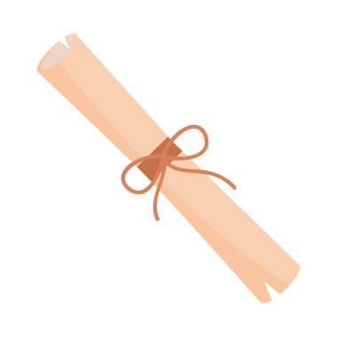 scroll retro manuscript icon isolated