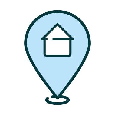 real estate pointer location icon isolated