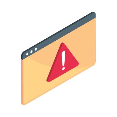 caution cyber fraud icon isolated