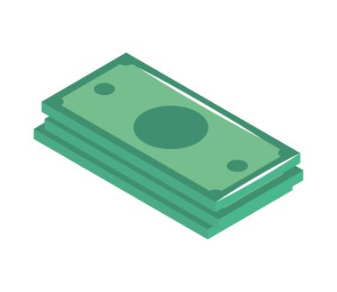 money dollar isometric icon isolated