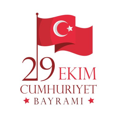 Ekim bayrami celebration card, design