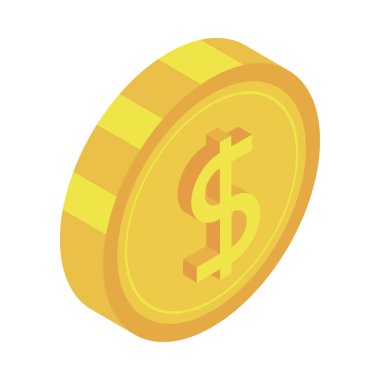 para sikkesi simgesi izole edilmiş daire