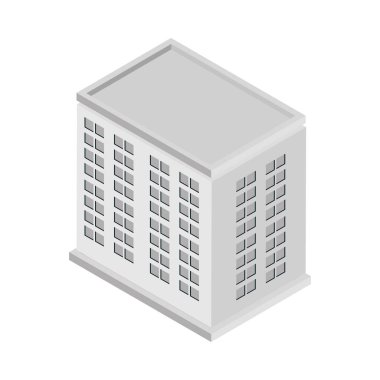 isometric building real estate icon
