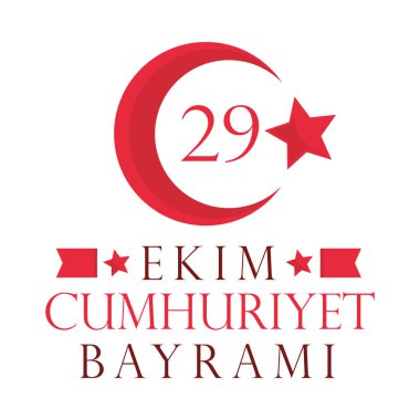 Ekim Cumhuriyet bayrami greeting card, design