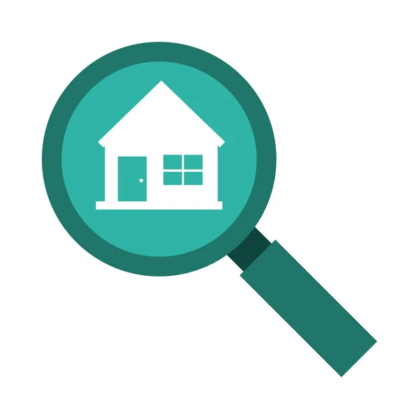 Real Estate Searching Icon Isolated — 图库矢量图片