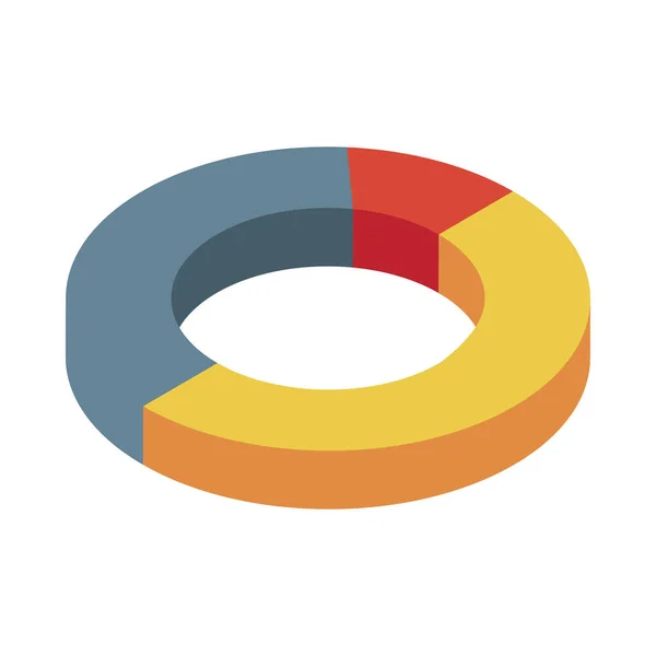 Isometric Business Diagram Statistics Icon — 图库矢量图片