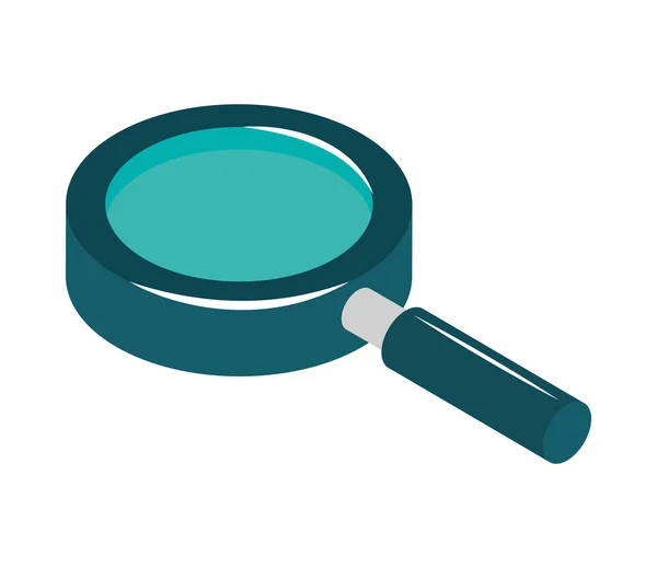 Magnifying Glass Icon Isolated Isometric — Archivo Imágenes Vectoriales
