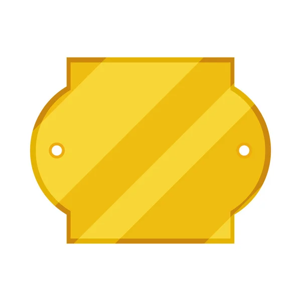 Gold Label Template Icon Isolated — Vector de stock