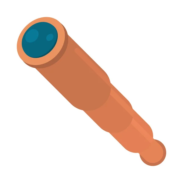 Traditional Telescope Science Icon Isolated — ストックベクタ