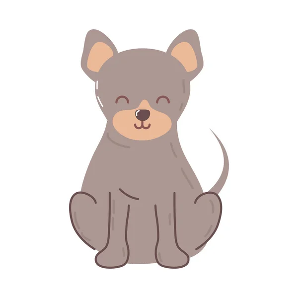 Little Dog Icon Flat Isolated — Stockový vektor