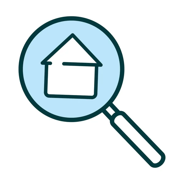 Real Estate Search Icon Isolated — 图库矢量图片