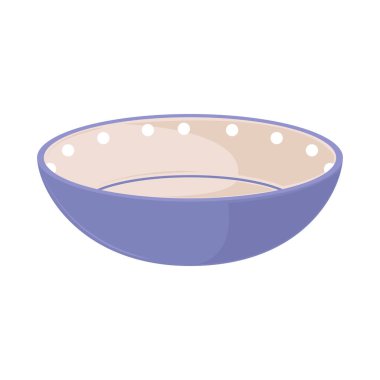 ceramic bowl utensil kitchen icon isolated