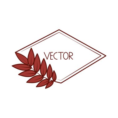 geometric line label floral vector style