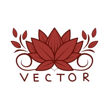 floral linear label vector style