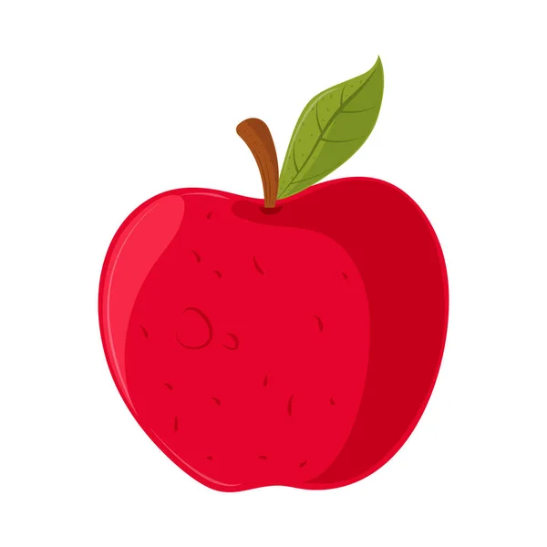 Apple Red Fruit Isolated Icon — Stockvector