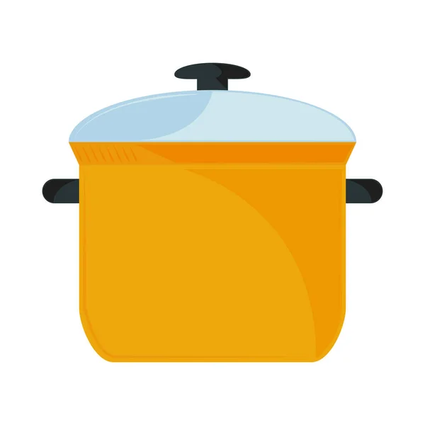 Pot Utensil Kitchen Icon Isolated — Stockvektor