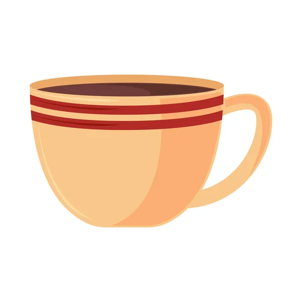 Coffee Cup Utensil Kitchen Icon Isolated — Vetor de Stock