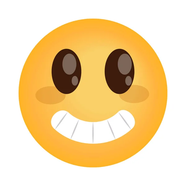 Emoticon Happy Face Isolated Icon — Vector de stock