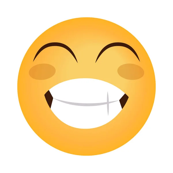 Emoji Smiling Happy Isolated Icon — Stockový vektor
