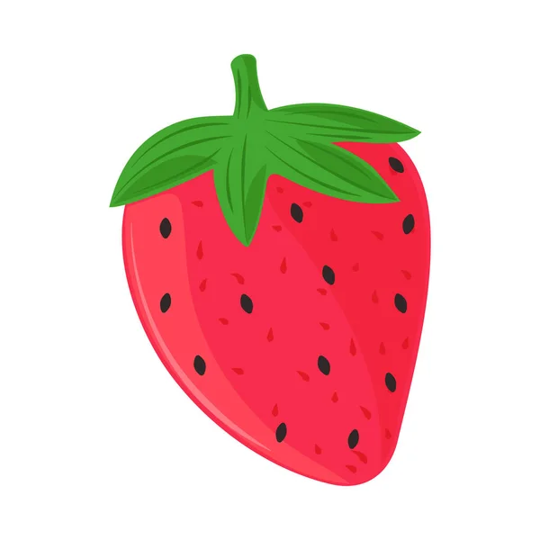 Strawberry Fruit Healthy Food Icon Isolated — 图库矢量图片