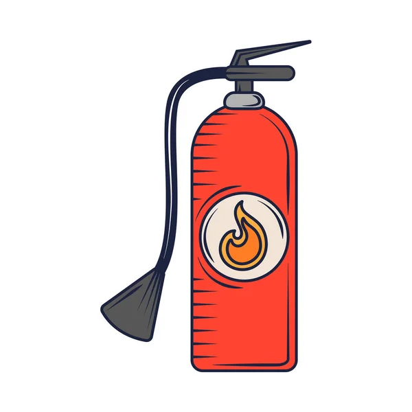 Fire Extinguisher Emergency Cartoon — Stockvektor