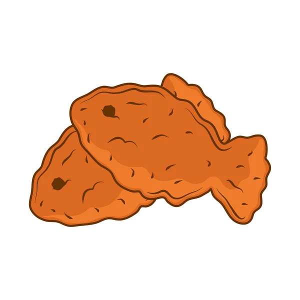 Fried Fish Fast Food Icon Isolated — ストックベクタ