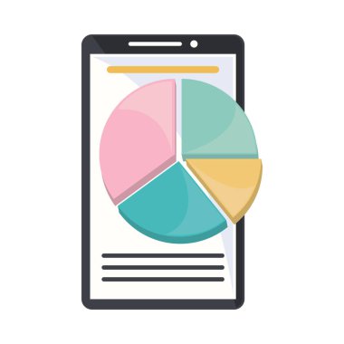 Infographic izole simgesi ile Smartphone