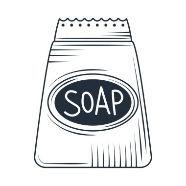laundry soap pack icon isolated
