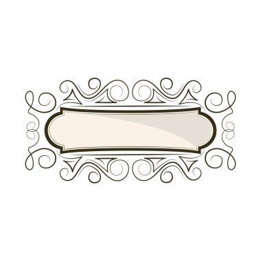 decorative border label design element icon