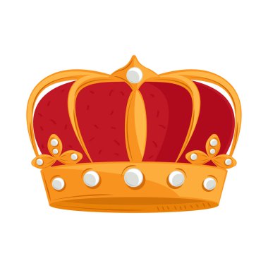 crown medieval icon flat isolated
